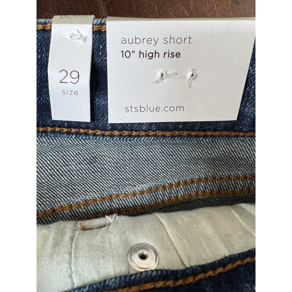 STS BLUE WOMENS AUBREY 10" HIGH RISE CUTOFF DENIM JEAN SHORTS 29 GRUNGE CLASSIC - Picture 12 of 15
